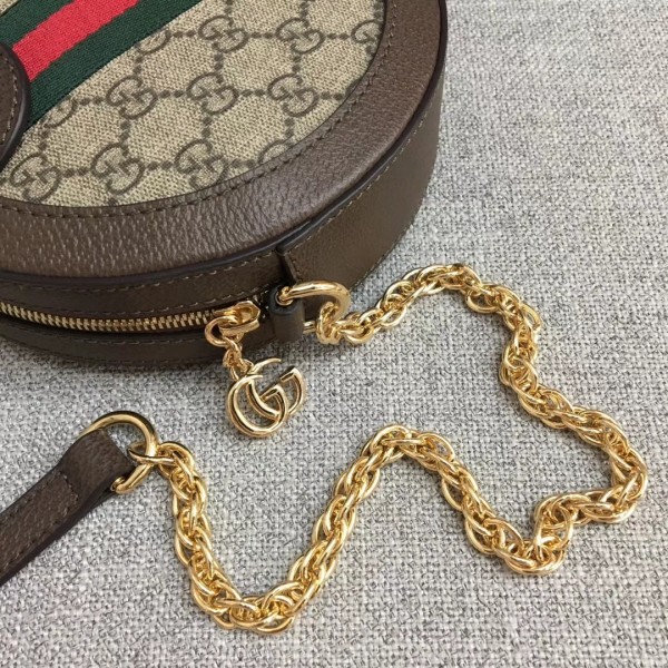 Gucci GG Supreme Canvas Ophidia Mini Round Shoulder Bag 550618 2018 Collection