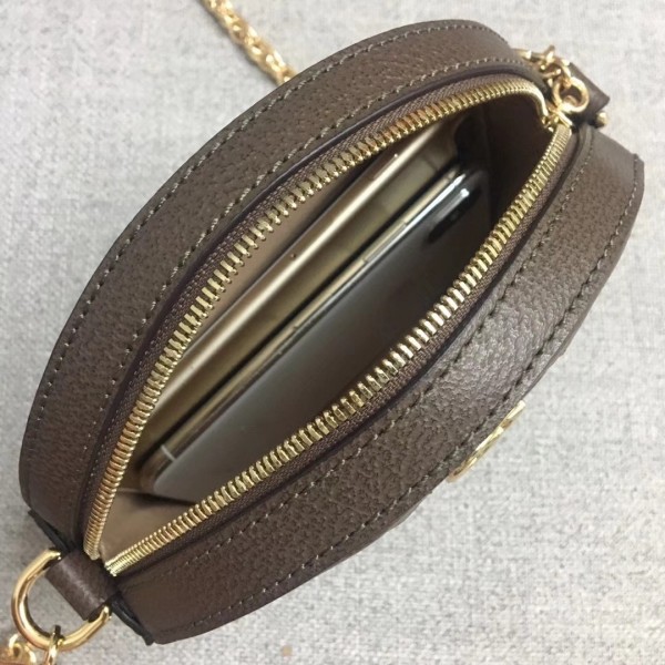 Gucci GG Supreme Canvas Ophidia Mini Round Shoulder Bag 550618 2018 Collection