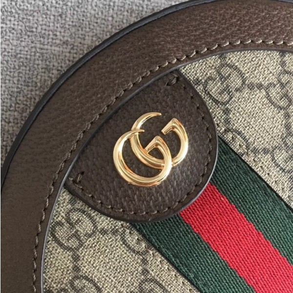 Gucci GG Supreme Canvas Ophidia Mini Round Shoulder Bag 550618 2018 Collection