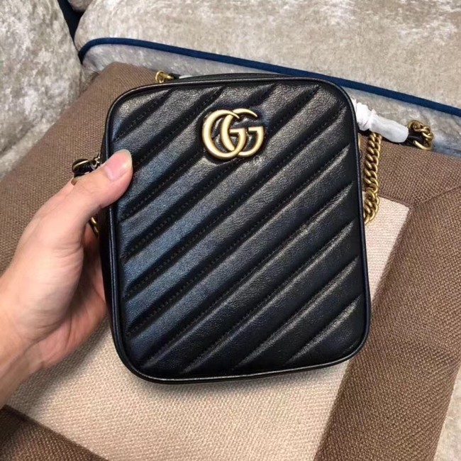 Gucci GG Marmont mini shoulder bag 550155 BLACK 