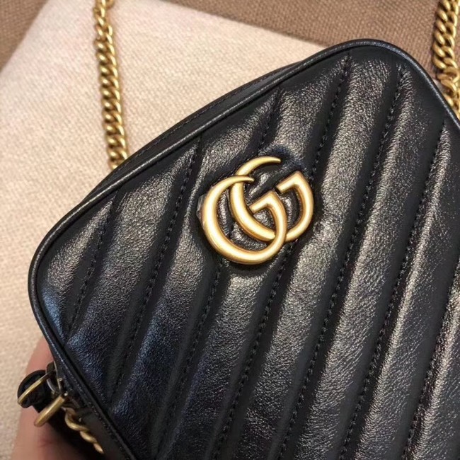 Gucci GG Marmont mini shoulder bag 550155 BLACK 