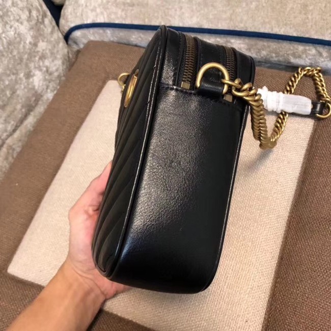 Gucci GG Marmont mini shoulder bag 550155 BLACK 