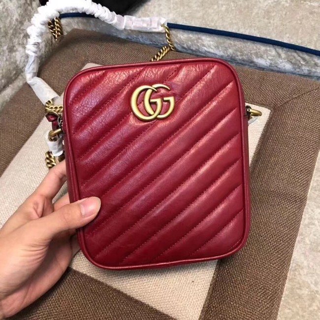 Gucci GG Marmont mini shoulder bag 550155 Red 