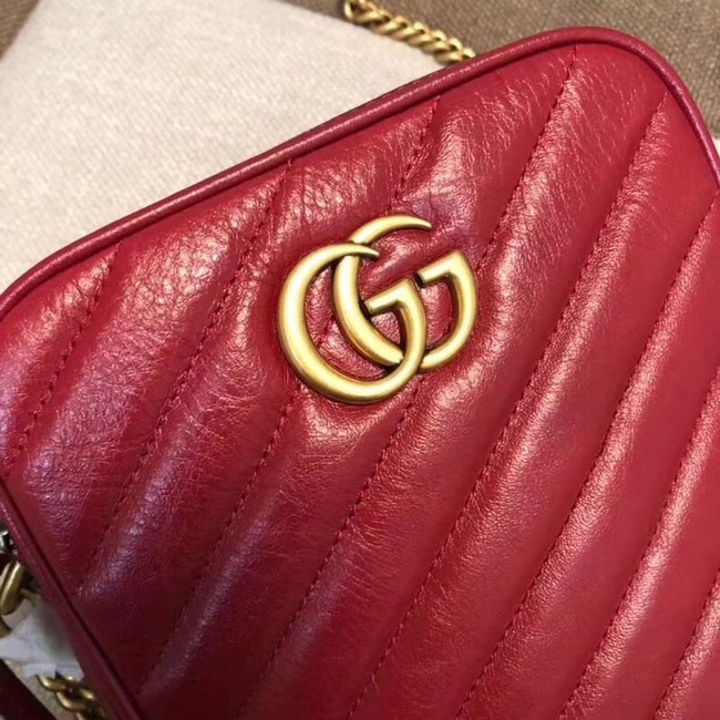 Gucci GG Marmont mini shoulder bag 550155 Red 