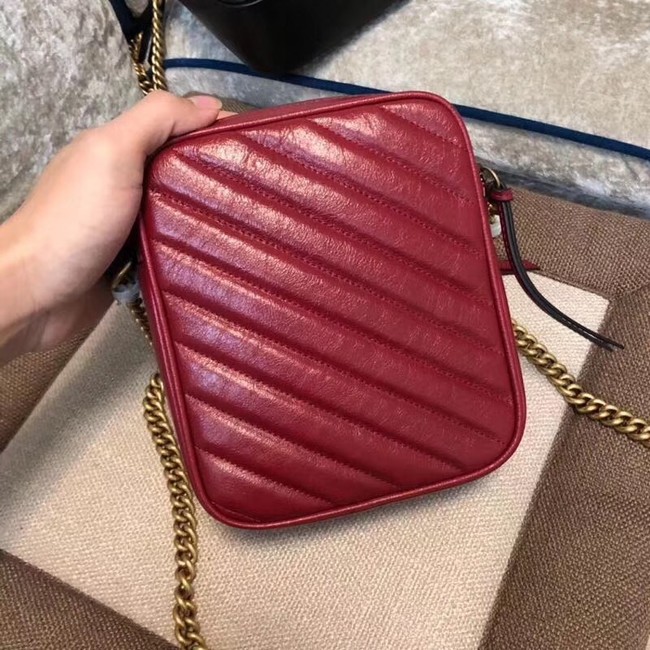 Gucci GG Marmont mini shoulder bag 550155 Red 