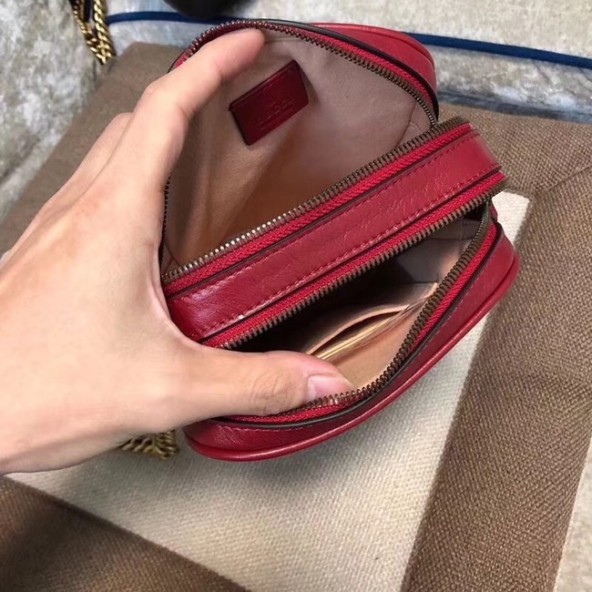 Gucci GG Marmont mini shoulder bag 550155 Red 
