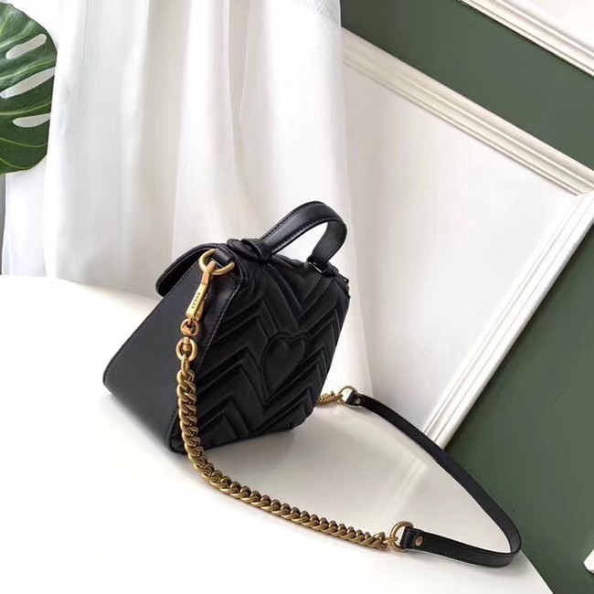 Gucci GG Marmont mini top handle bag 547260 black 
