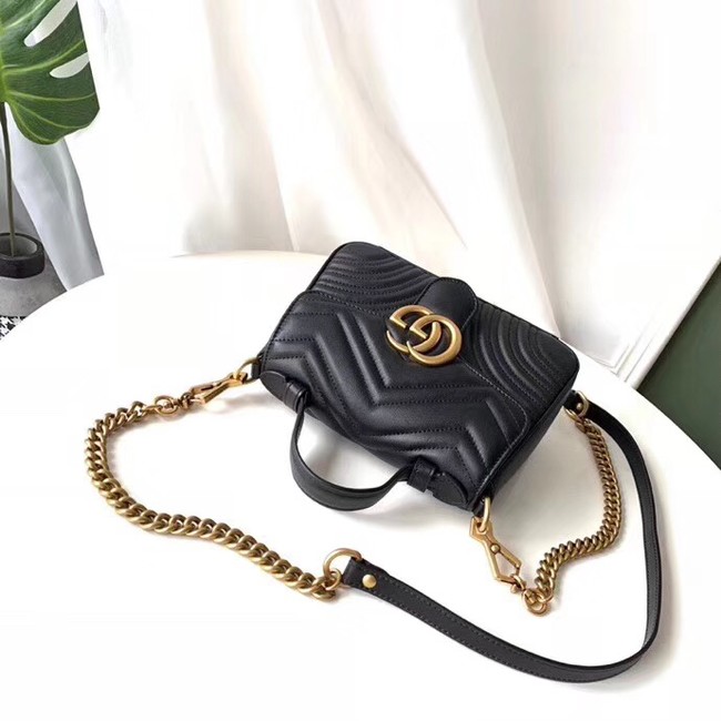 Gucci GG Marmont mini top handle bag 547260 black 