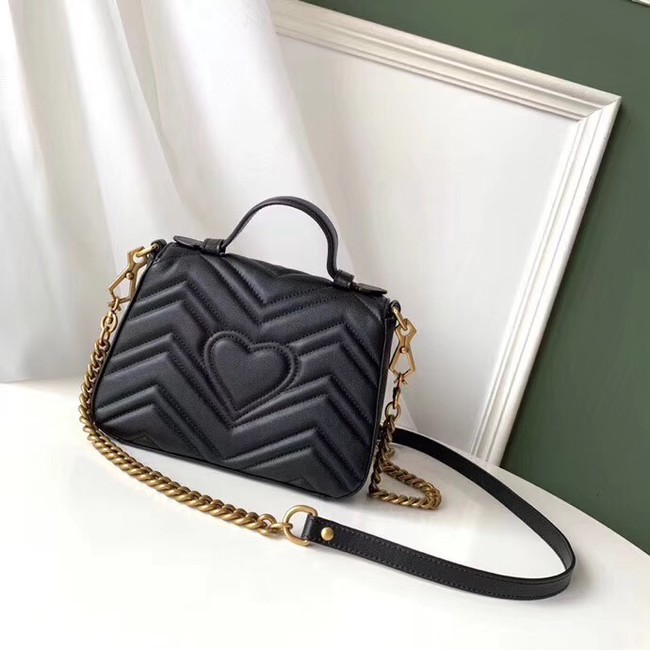 Gucci GG Marmont mini top handle bag 547260 black 