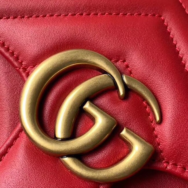 Gucci GG Marmont mini top handle bag 547260 red 