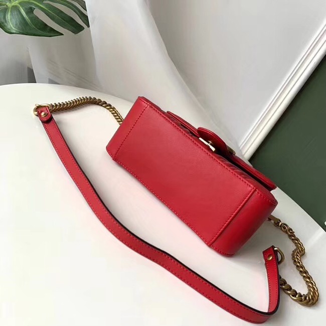 Gucci GG Marmont mini top handle bag 547260 red 