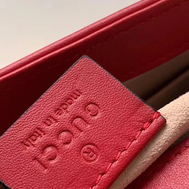 Gucci GG Marmont mini top handle bag 547260 red 