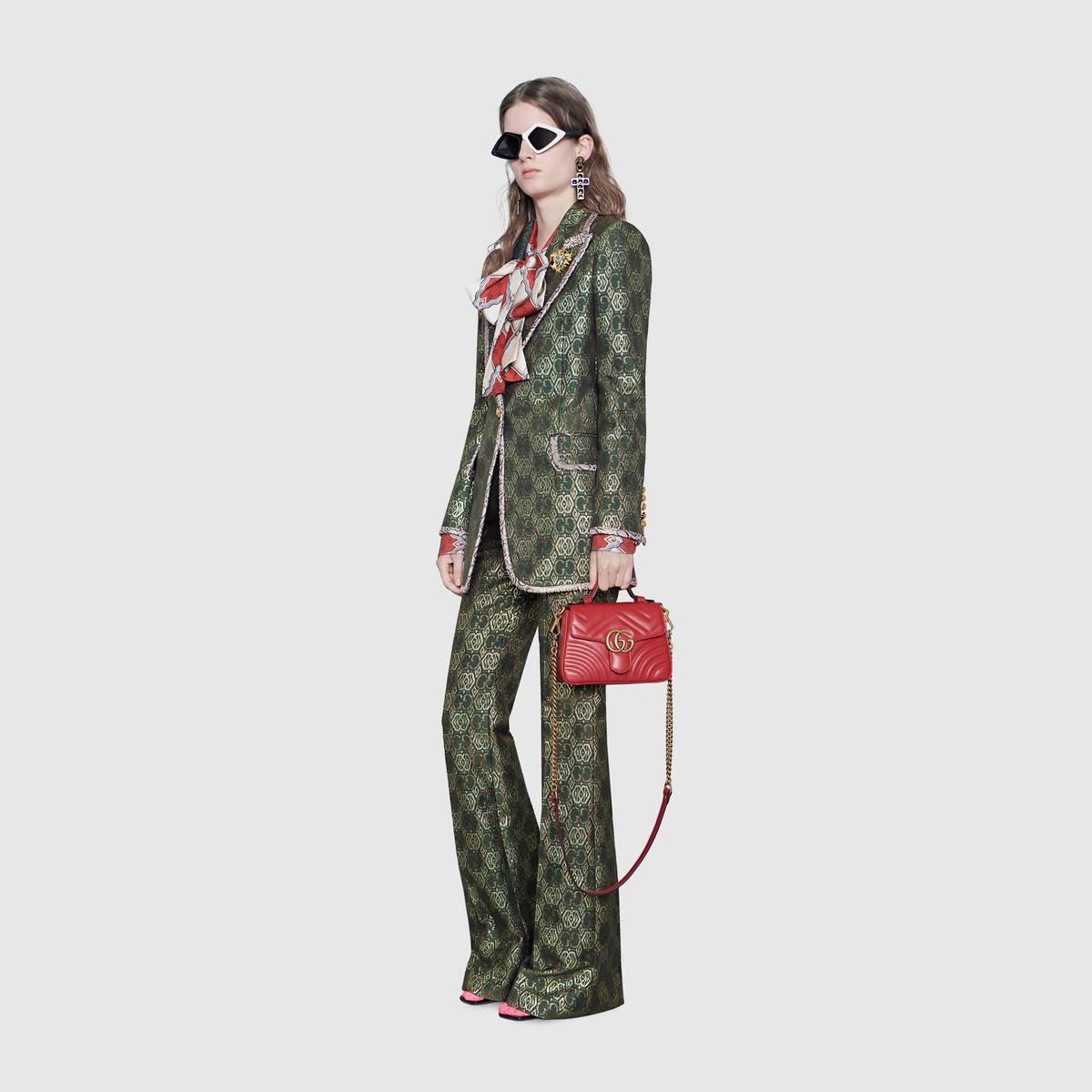 Gucci GG Marmont mini top handle bag 547260 red 