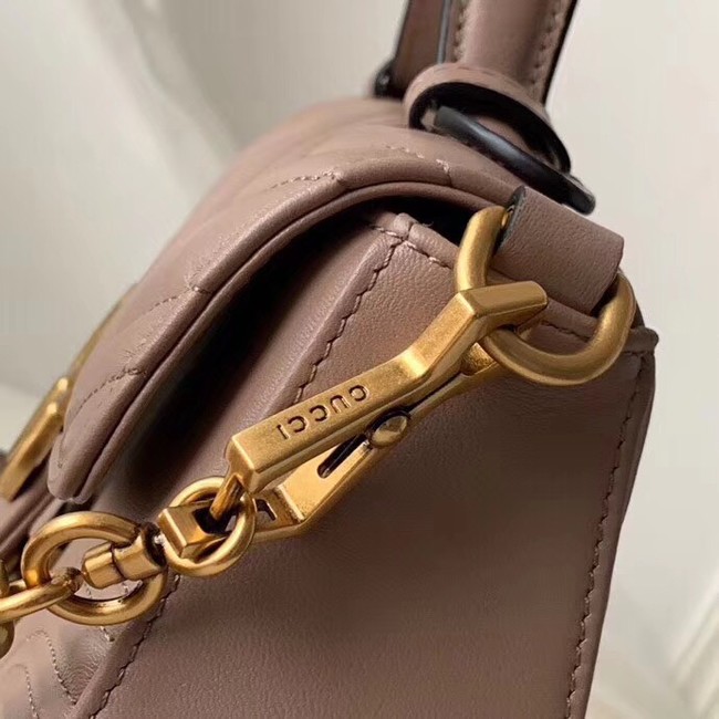 Gucci GG Marmont mini top handle bag 547260 Dusty pink 