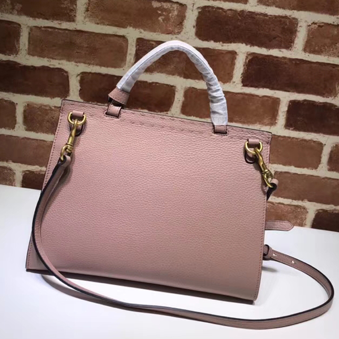 Gucci GG Marmont Leather Top Handle Medium Bag 442622 Pink 2018