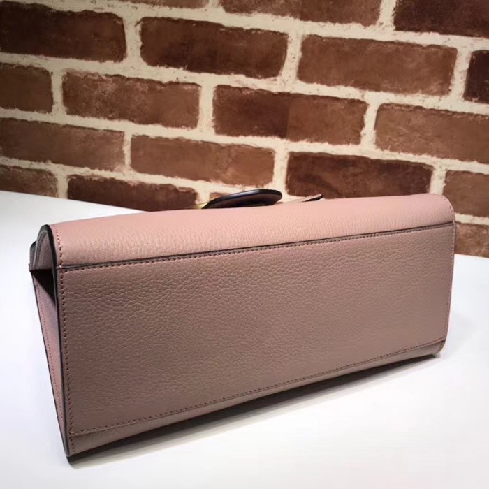 Gucci GG Marmont Leather Top Handle Medium Bag 442622 Pink 2018