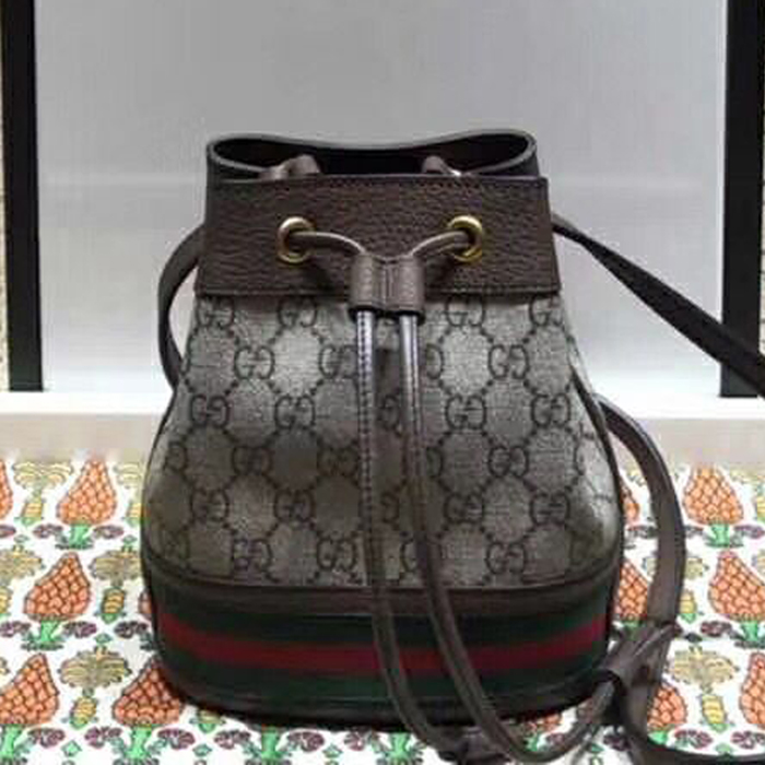 Gucci Ophidia GG Mini Bucket Bag 550620 Brown