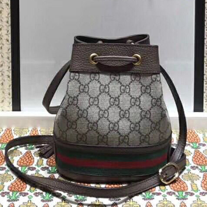 Gucci Ophidia GG Mini Bucket Bag 550620 Brown