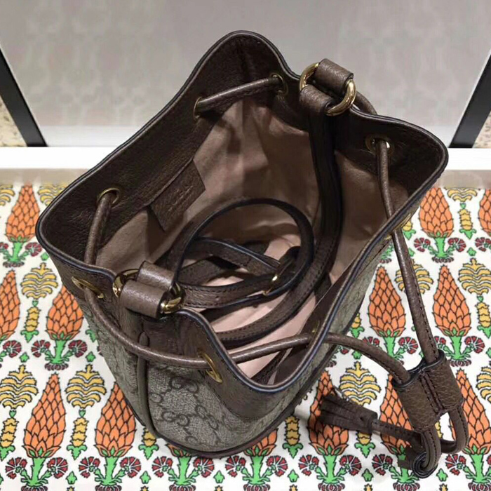 Gucci Ophidia GG Mini Bucket Bag 550620 Brown