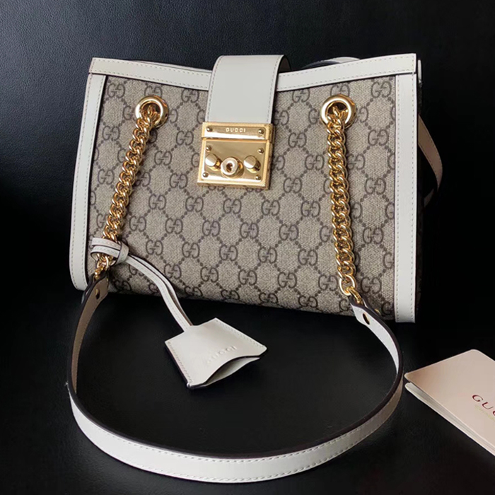 Gucci Padlock GG Small Shoulder Bag 479197 White