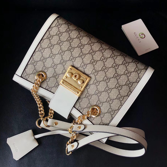 Gucci Padlock GG Small Shoulder Bag 479197 White
