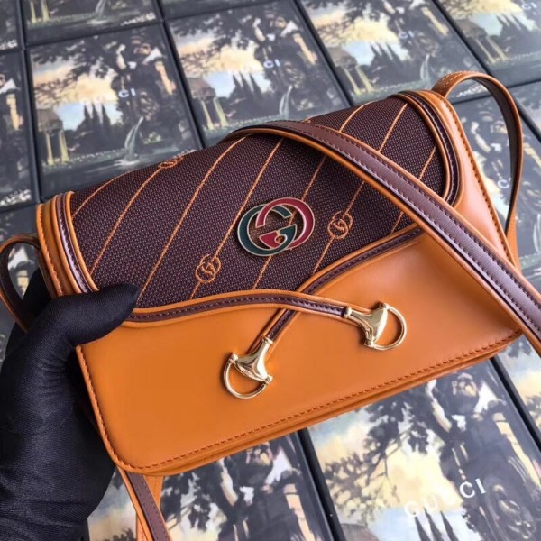 Gucci Rajah Small Shoulder Bag 537206 Burgundy/Orange 2018