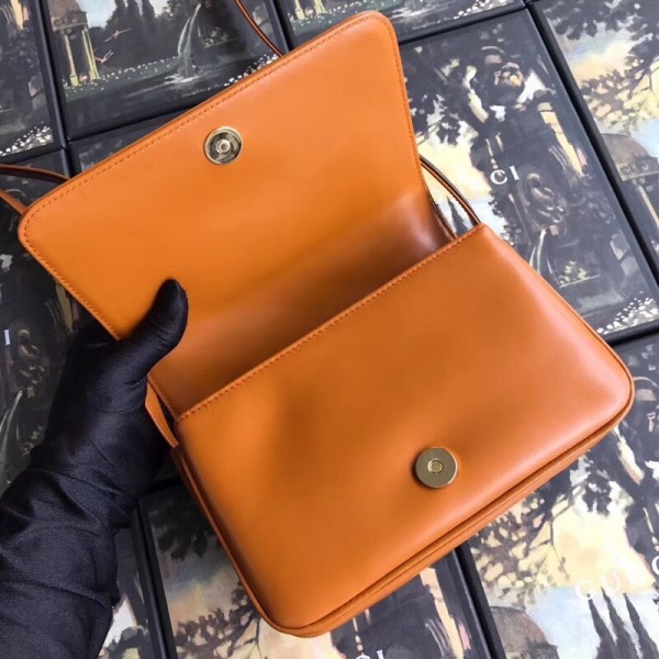 Gucci Rajah Small Shoulder Bag 537206 Burgundy/Orange 2018