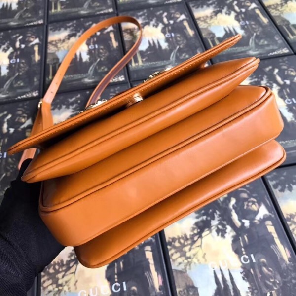 Gucci Rajah Small Shoulder Bag 537206 Burgundy/Orange 2018