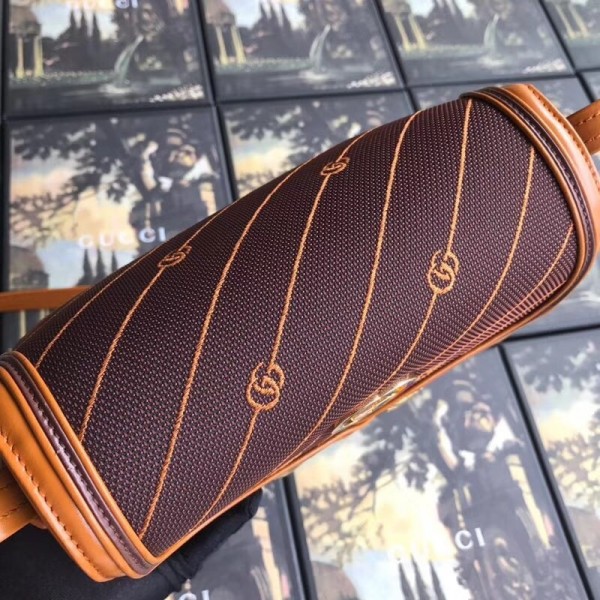 Gucci Rajah Small Shoulder Bag 537206 Burgundy/Orange 2018