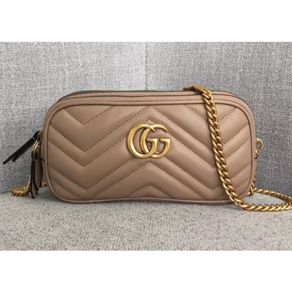 Gucci GG Marmont Mini Chain Bag 546581 Dusty Pink 2018