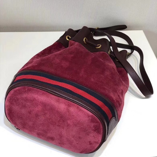 Gucci GG canvas Shoulder Bag 540457 red suede 