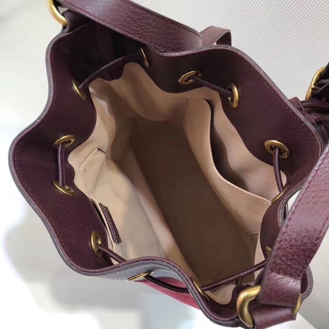 Gucci GG canvas Shoulder Bag 540457 red suede 