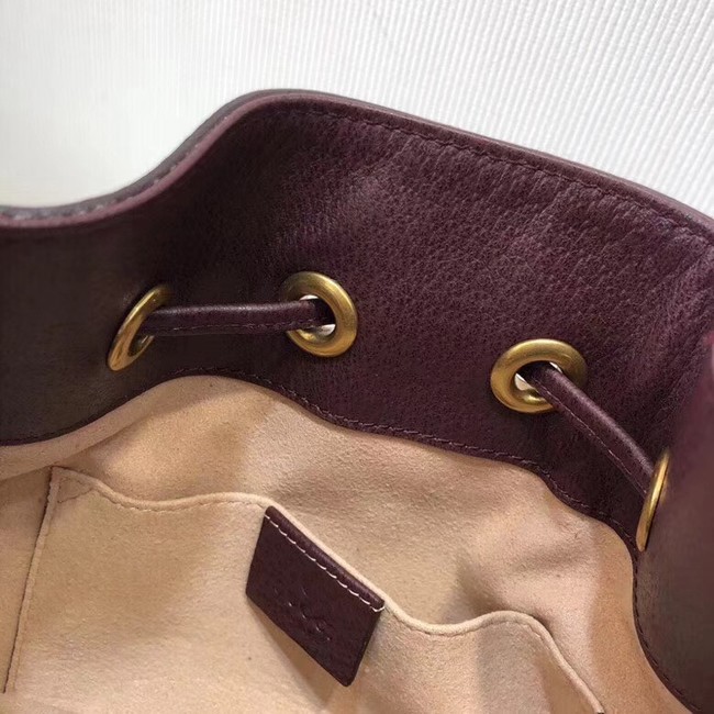 Gucci GG canvas Shoulder Bag 540457 red suede 