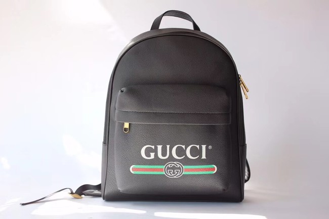 Gucci Print leather backpack 547834 black 