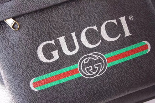 Gucci Print leather backpack 547834 black 
