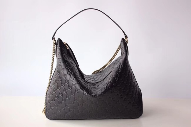 Gucci Signature large hobo bag 477324 black 