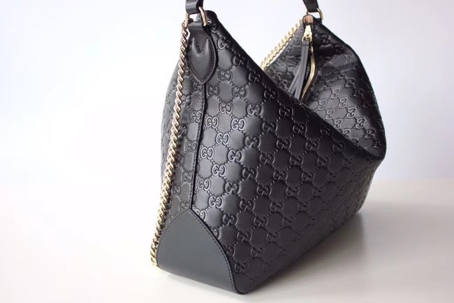 Gucci Signature large hobo bag 477324 black 