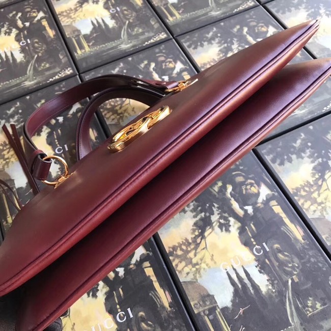Gucci Arli large top handle bag 550130 Burgundy 