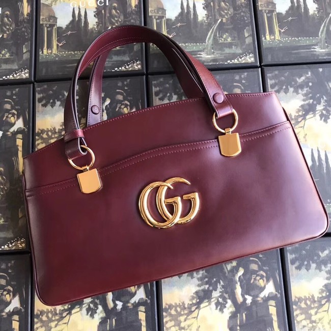 Gucci Arli large top handle bag 550130 Burgundy 