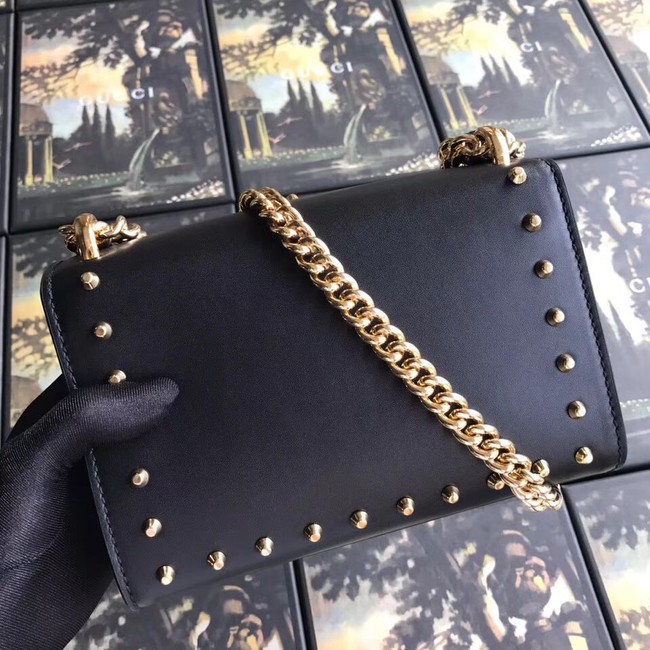 Gucci Padlock small GG Pearl shoulder bag 409487 black 