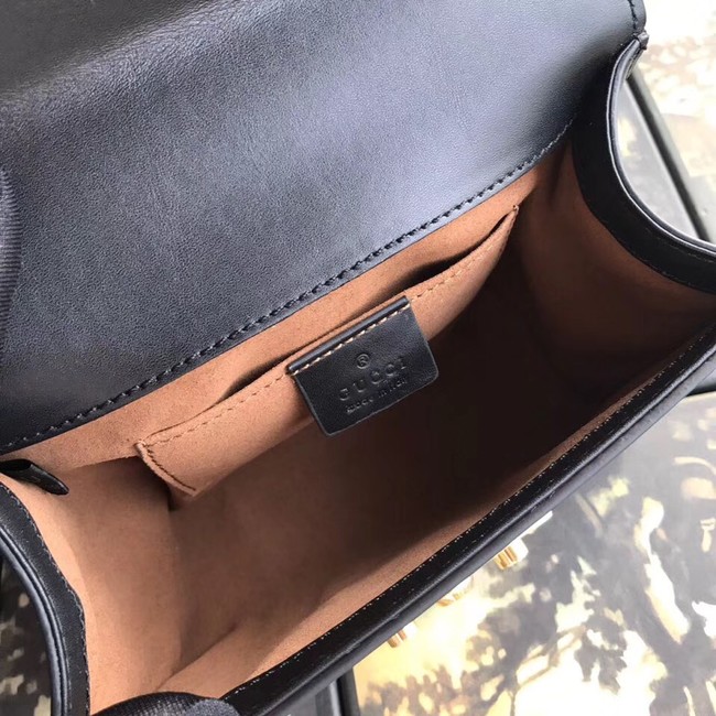 Gucci Padlock small GG Pearl shoulder bag 409487 black 