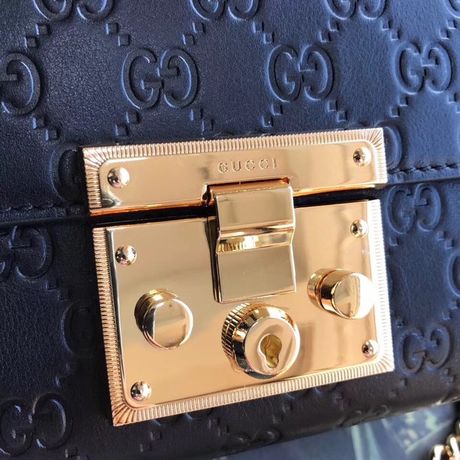 Gucci Padlock small GG shoulder bag 409487 black 