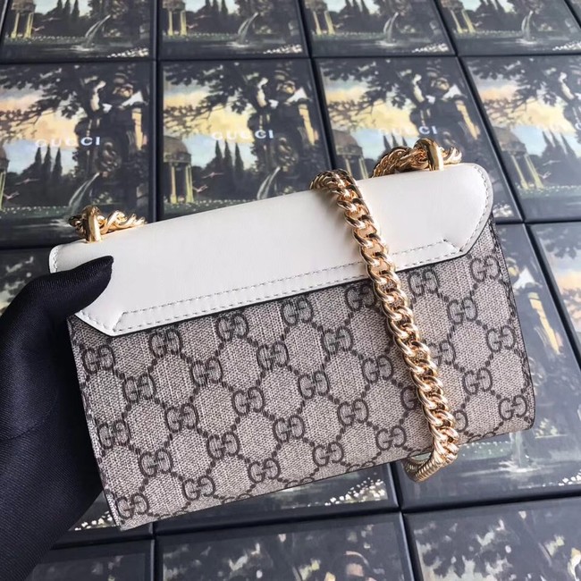 Gucci Padlock small GG Pearl shoulder bag A409487 White 