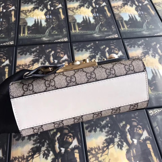 Gucci Padlock small GG Pearl shoulder bag A409487 White 