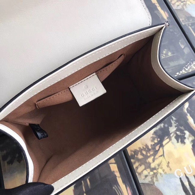 Gucci Padlock small GG Pearl shoulder bag A409487 White 