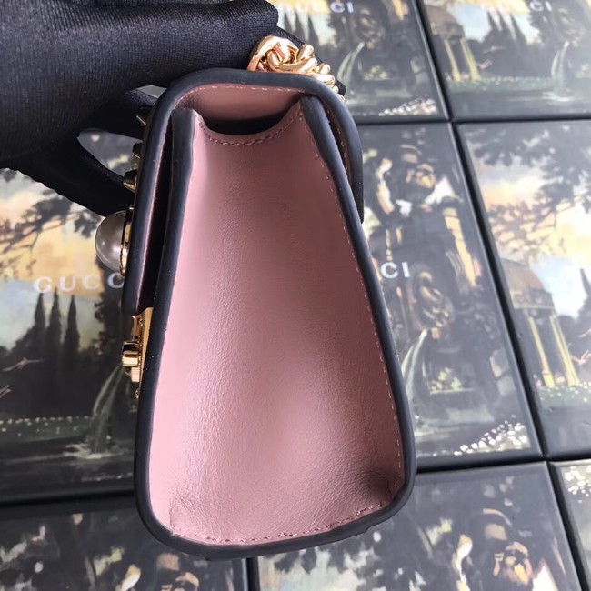 Gucci Padlock small GG Pearl shoulder bag A409487 pink 