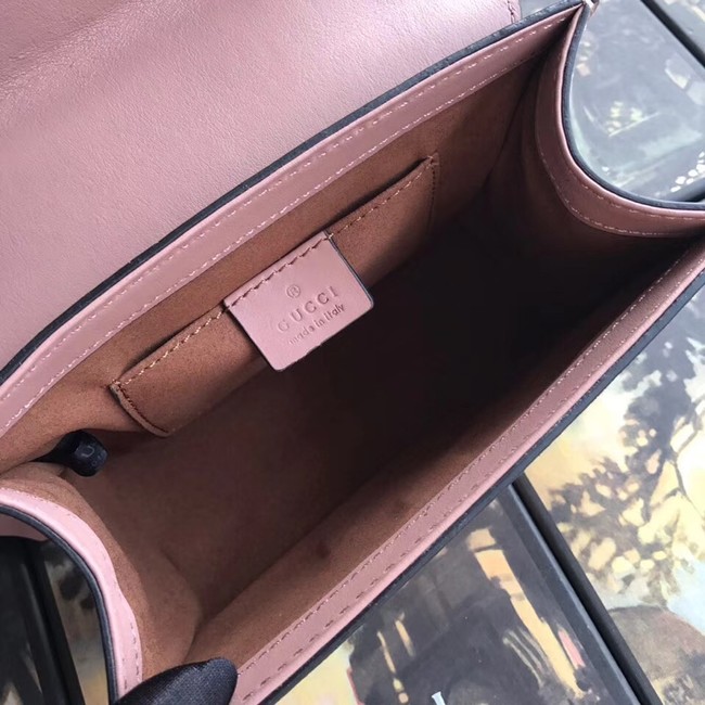 Gucci Padlock small GG Pearl shoulder bag A409487 pink 