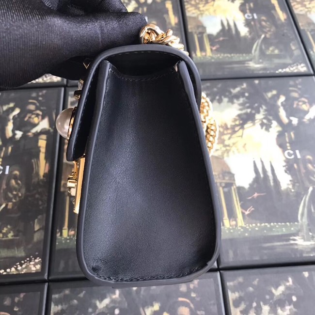 Gucci Padlock small GG Pearl shoulder bag A409487 black 