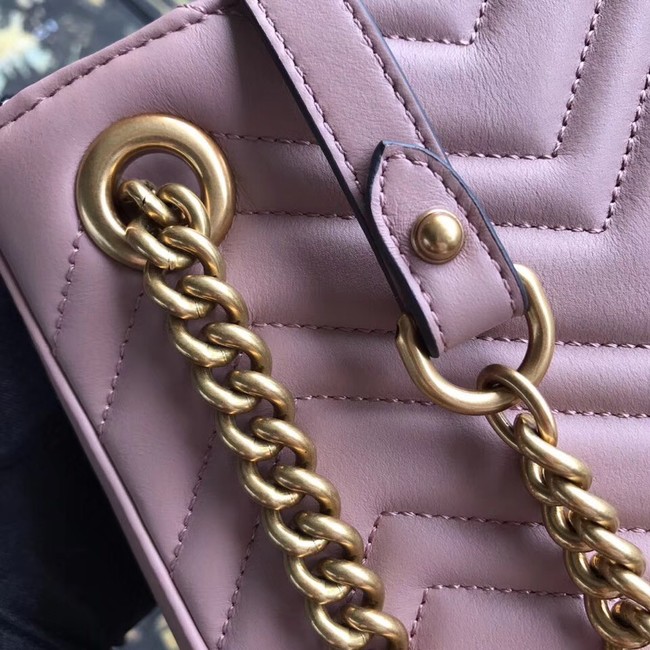 Gucci GG Marmont medium matelasse shoulder bag 453569 pink 