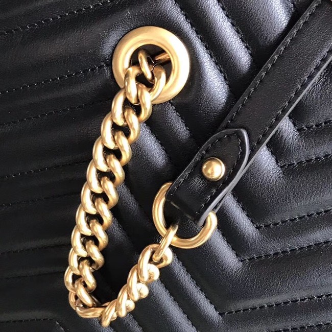 Gucci GG Marmont matelasse medium tote 524578 black 